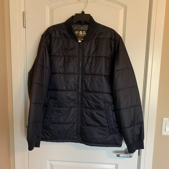 London Fog Puffer Jacket, Navy, XL - Picture 2 of 8